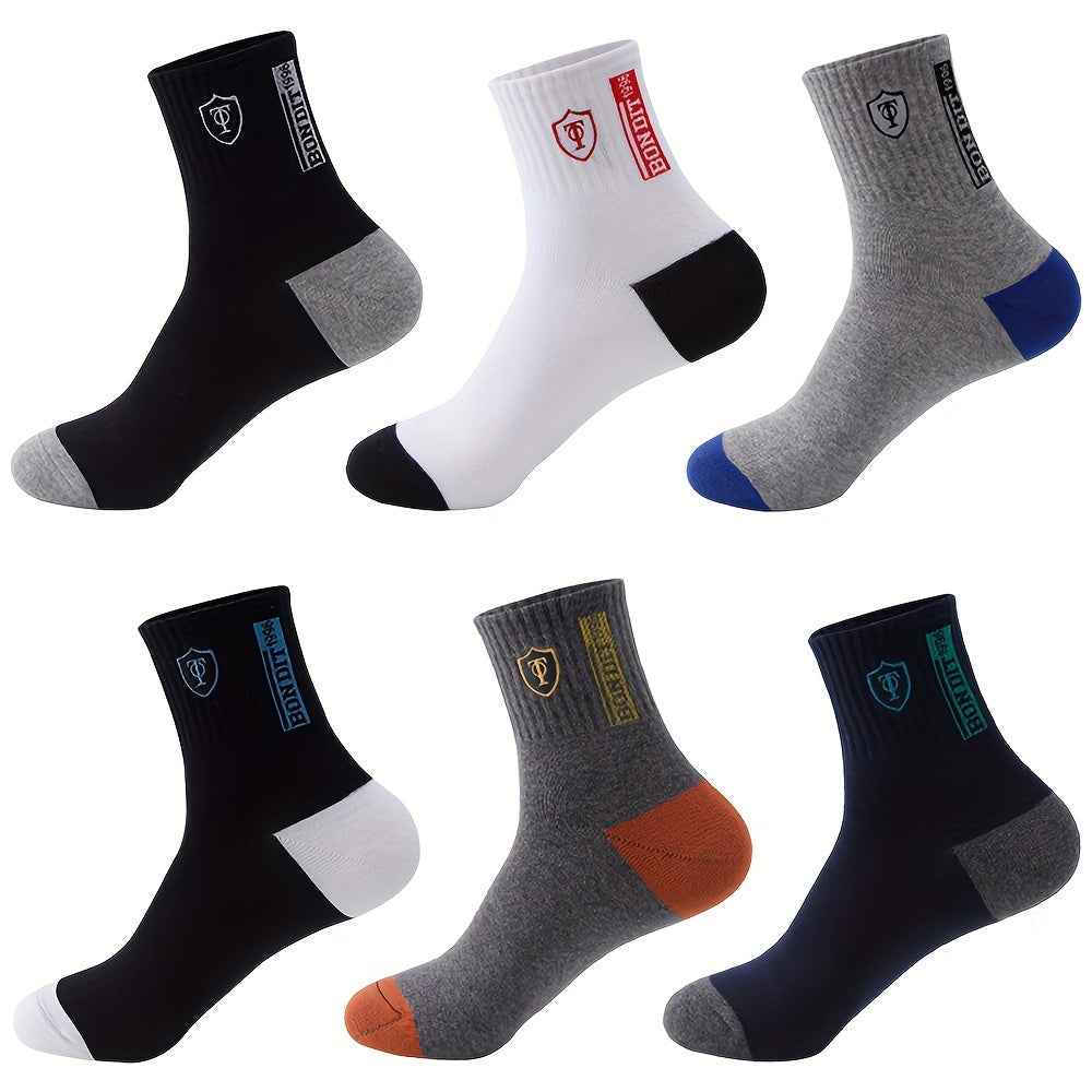 6pcs LIJIE Men's Breathable Crew Socks