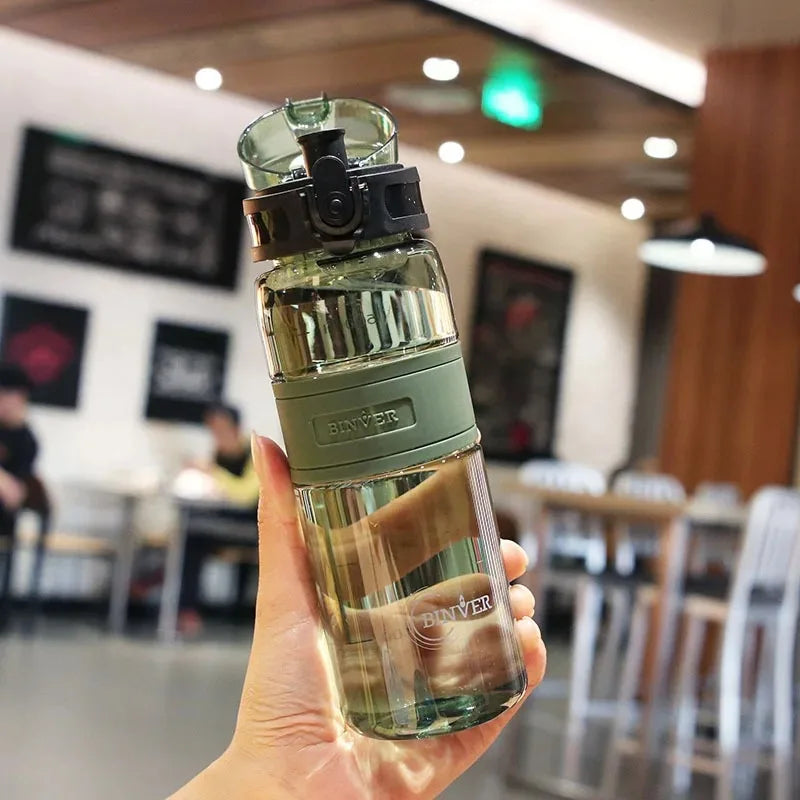 500ml Sports Water Bottle – Portable Leak-Proof Plastic Cup with Tea Filter for Gym, Outdoor & Travel