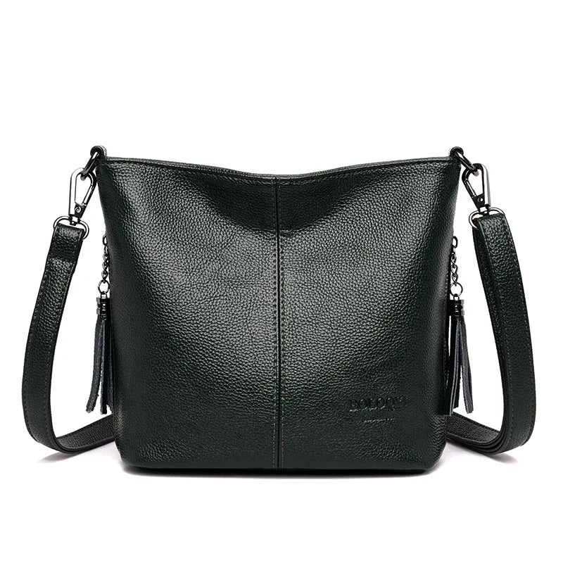 Women’s Leather Crossbody Shoulder Bag – Luxury Tote Handbag