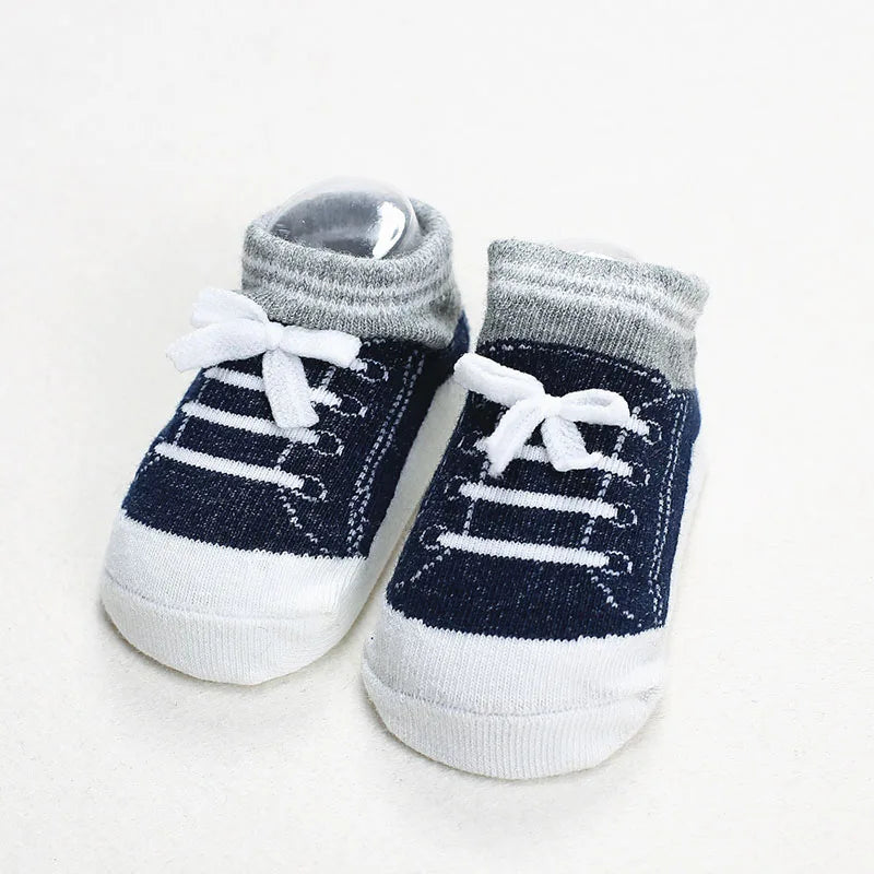 Summer/Autumn Cotton Baby Socks – Anti-Slip for Newborn Boys & Girls