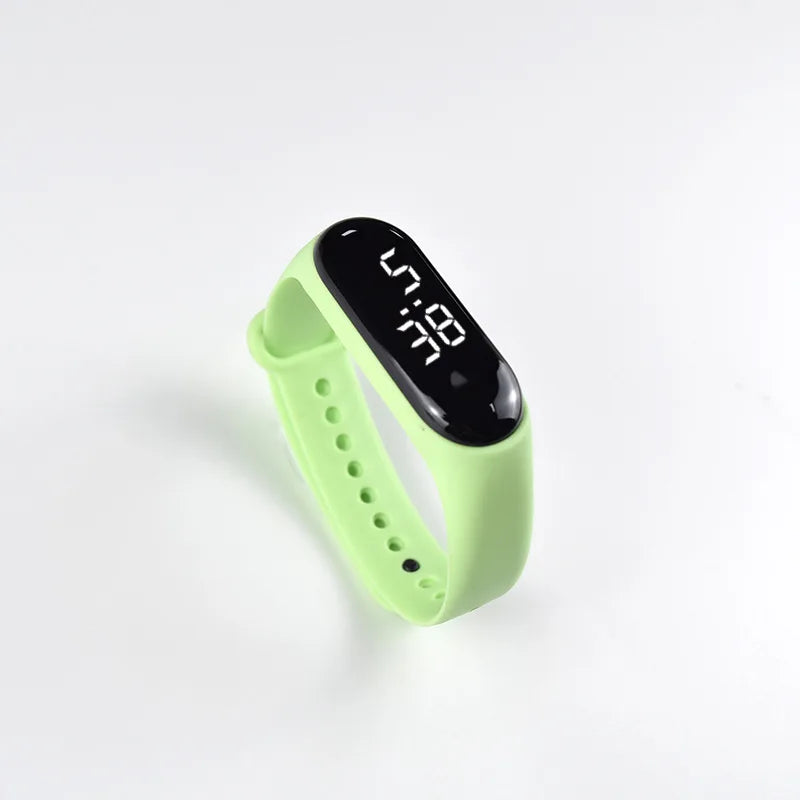 Kids' Fashion LED Watch – Mickey & Spiderman Design, Waterproof Sports Bracelet