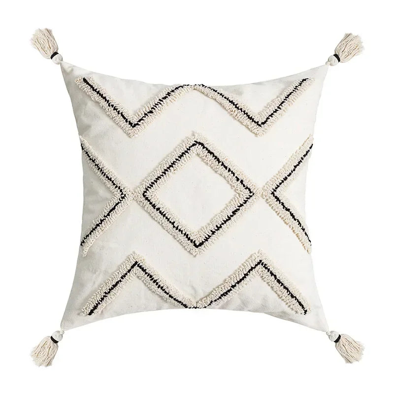 Cotton Embroidered Pillow Cover – Sofa/Home Decor
