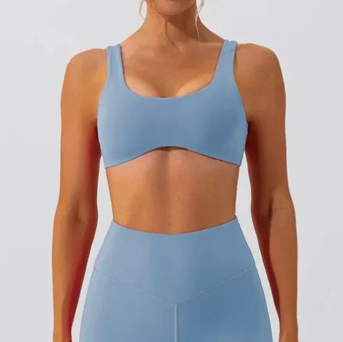 High-Elasticity, Sweat-Wicking Yoga Bra with Breathable, Nude-Like Comfort