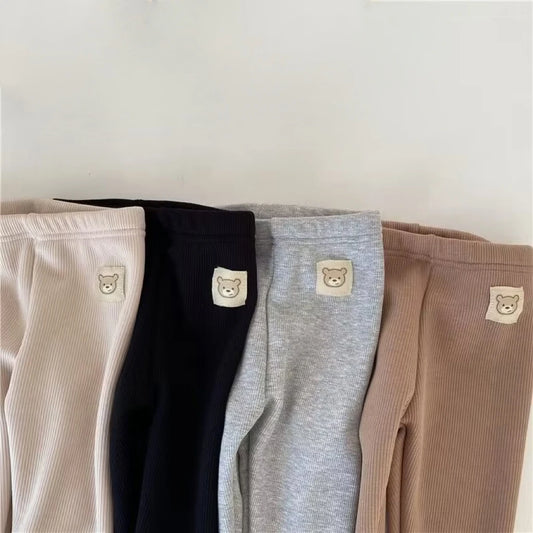 1pc Autumn Winter Girls Thermal Leggings Baby Plush Trousers