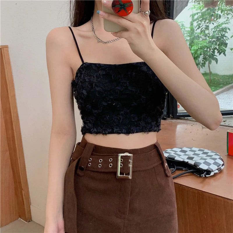 Women's Summer Off-Shoulder Crop Top – Printed, Backless, with Bra Pad