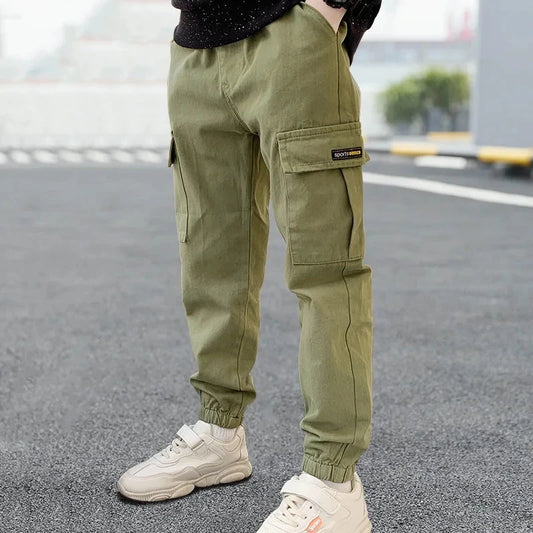 2025 Boys' Casual Long Pants Spring Autumn Kids 3-12Y Outdoor Sports Trousers