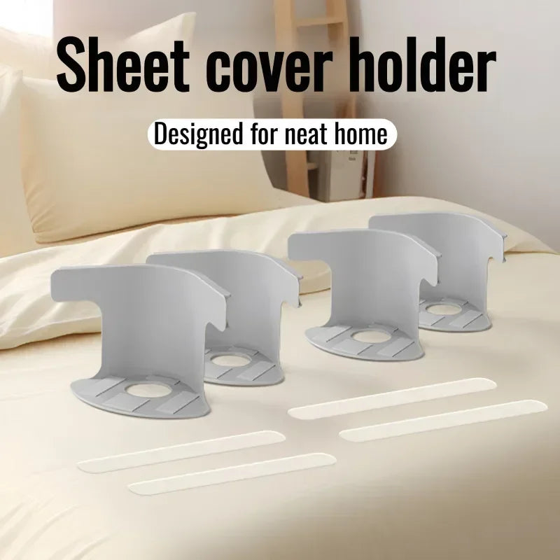 Pcs Bed Sheet Holder with Lock Strips – Heavy Duty Corner Fasteners to Keep Sheets Tight