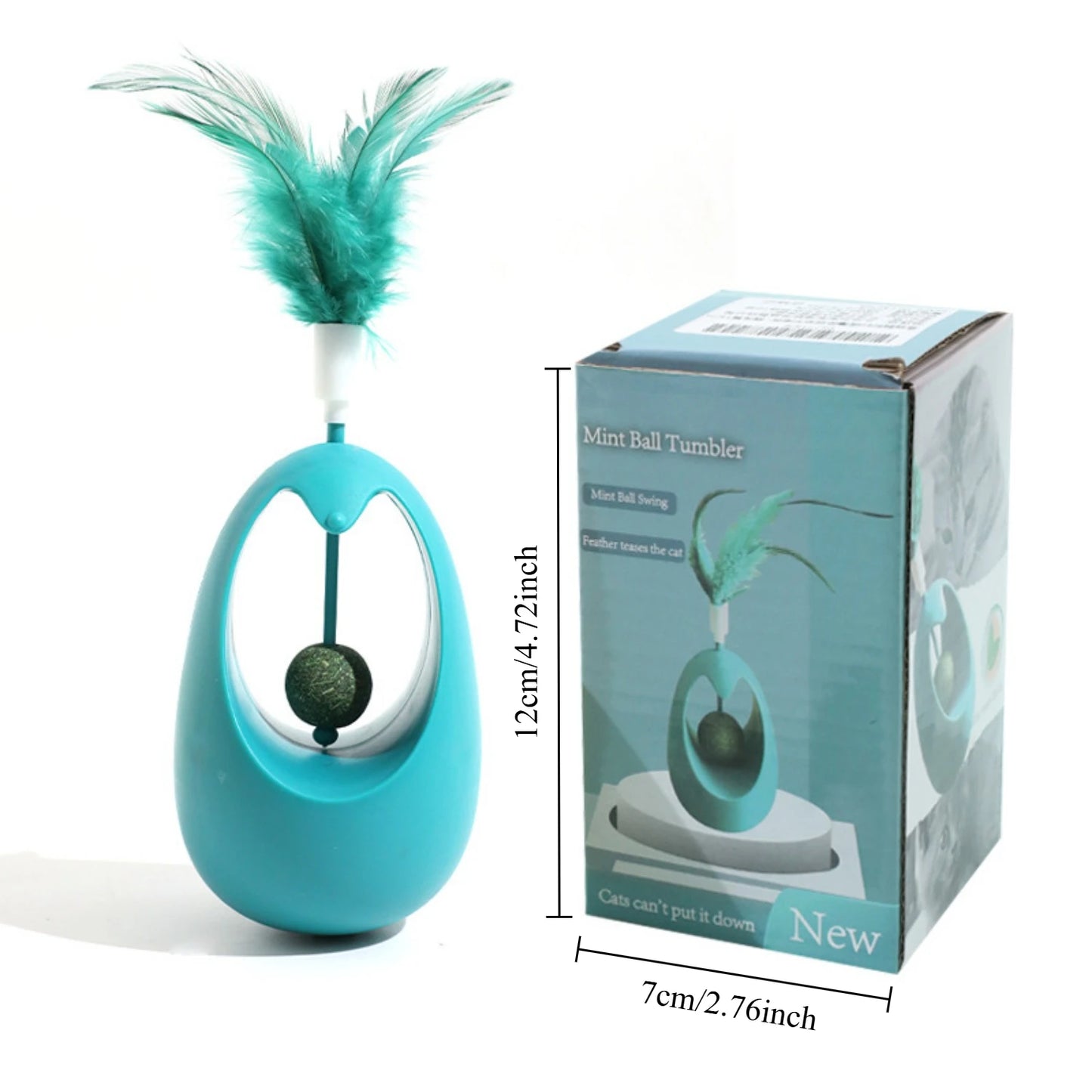Feather Spinning Cat Toy – Boredom Relief & Interactive Play