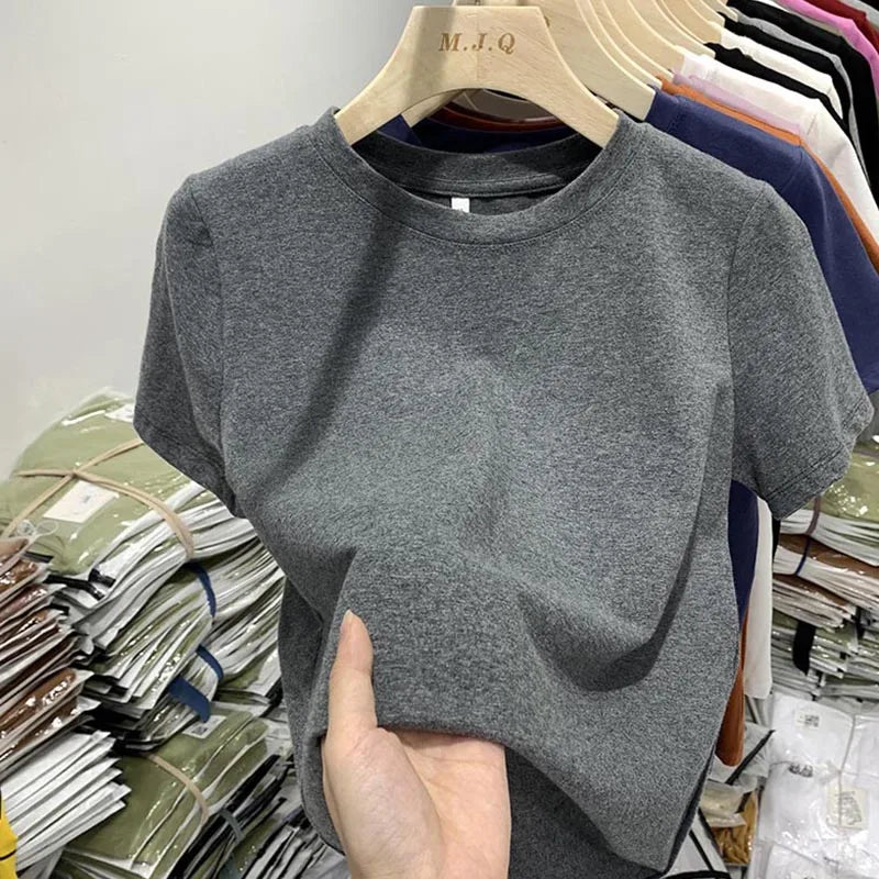 Girls’ Cotton Short-Sleeve T-Shirt – Women’s Casual Top