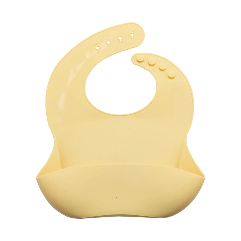 Baby Silicone Bib – Waterproof, Soft, Adjustable Feeding Bib for Toddlers, Boys & Girls