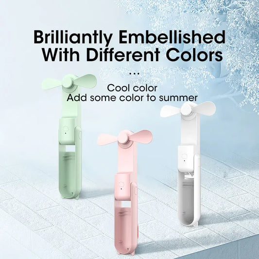 Mini Portable USB Fan – Foldable Handheld Desk Fan 2000mAh