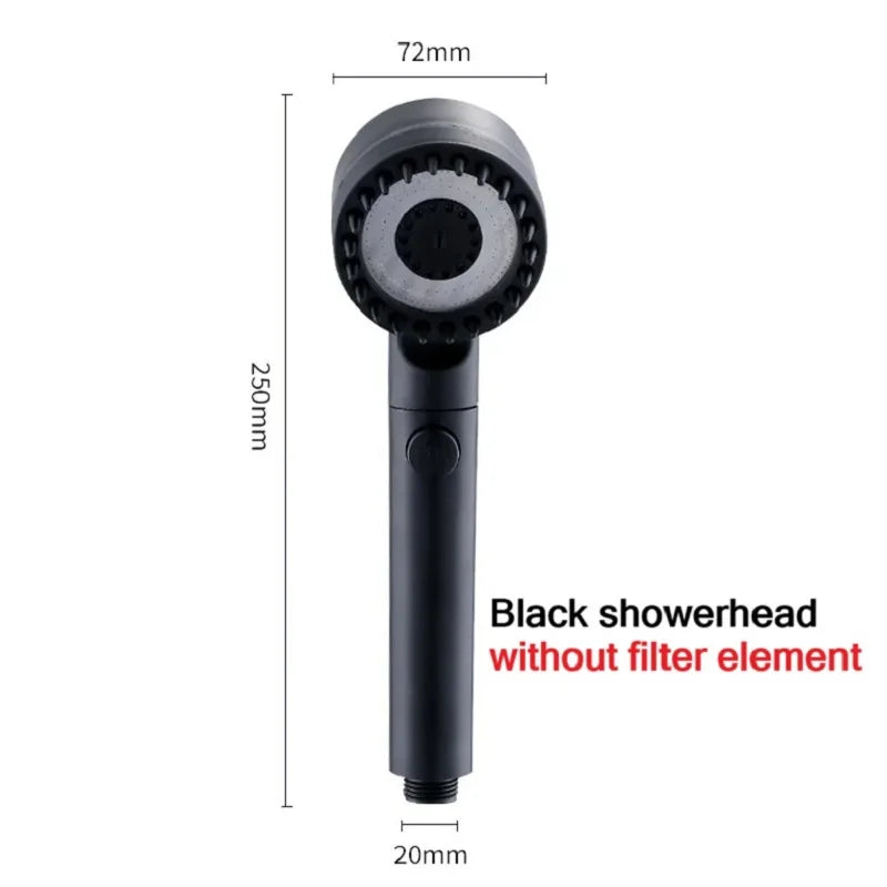 Adjustable High Pressure Shower Head – Filter + Massage Spray