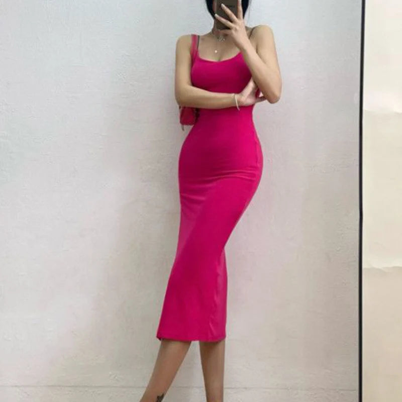 Ricky 2024 Sexy Slim Split Bodycon Dress for Women