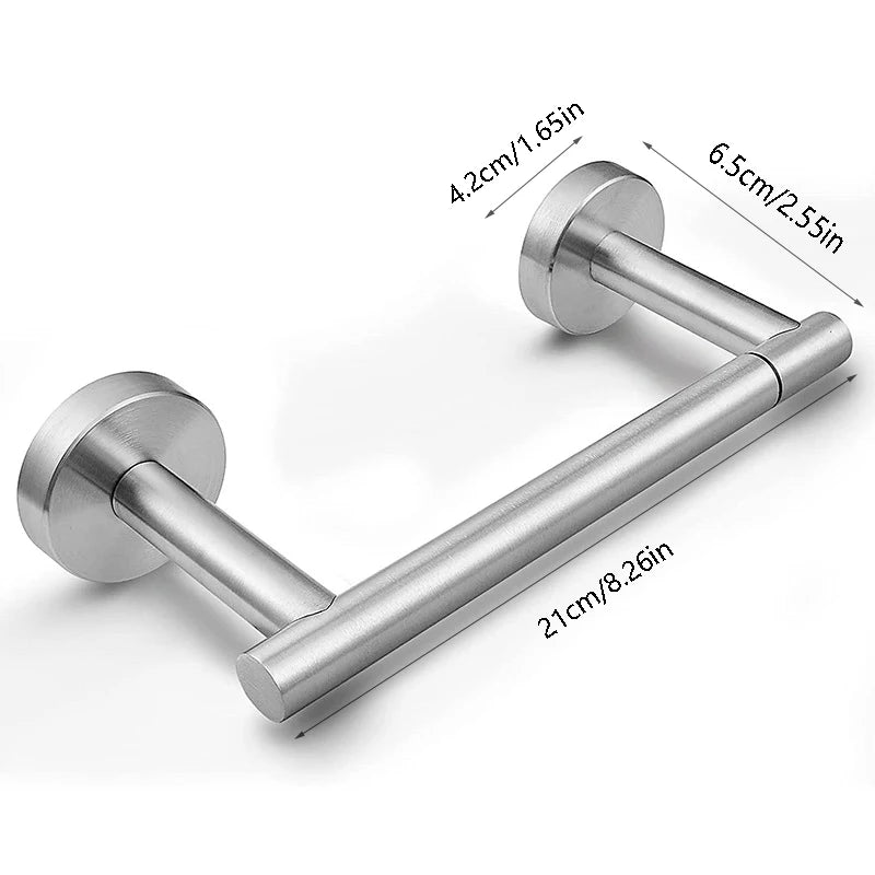 Golden Stainless Steel Toilet Paper Holder – Wall-Mounted Bathroom Tissue Rack