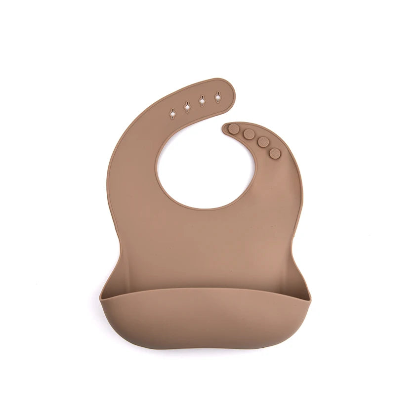 High Quality Food Grade Soft Waterproof Silicone Baby Bib With Food Catcher