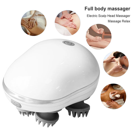 Electric Head & Scalp Massager – Rechargeable Anti-Stress Massage Tool