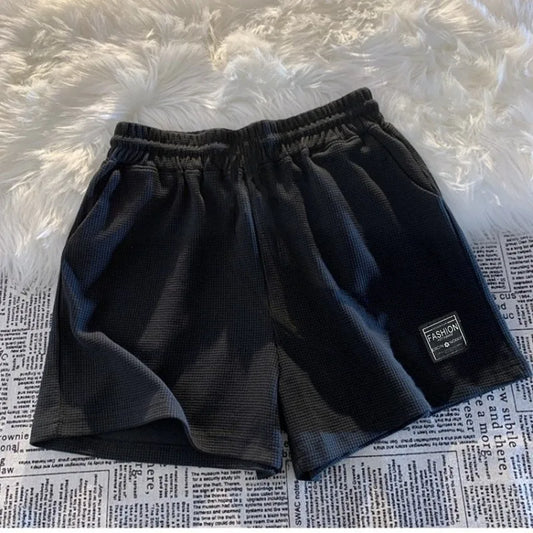 Women's Waffle Knit Summer Lounge Shorts – Casual, Loose, with Pockets