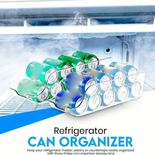 Kitchen Can Organizer – Refrigerator & Freezer Storage Dispenser