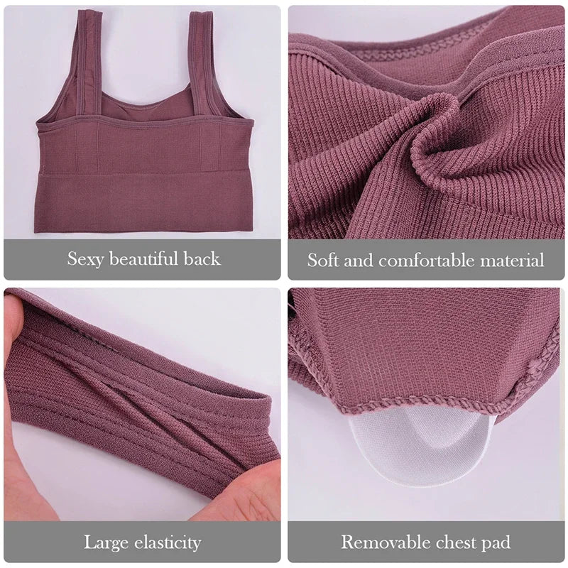 Women’s Seamless Sports Bra – Breathable, Anti-Sweat, Shockproof Yoga & Fitness Crop Top
