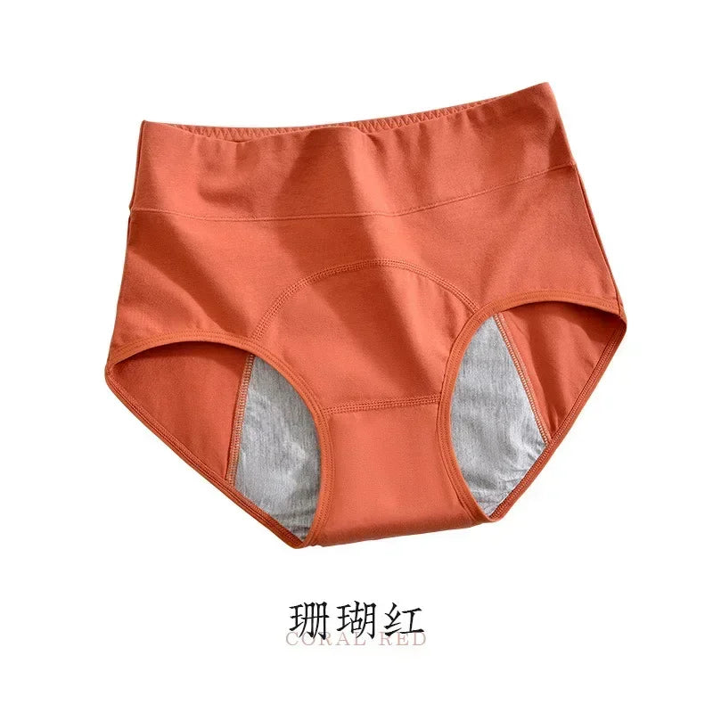 Leak-Proof Menstrual Panties – High-Waist Cotton Period Underwear