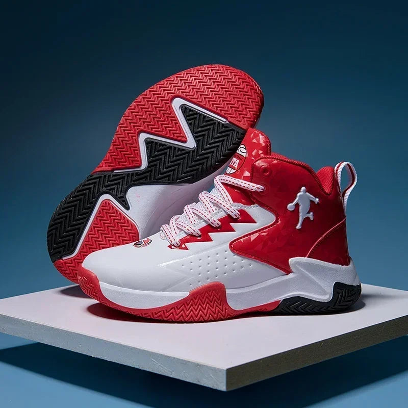 Kids’ Basketball Shoes – Breathable, Non-Slip, Lace-Up Sneakers for Indoor & Outdoor Sports