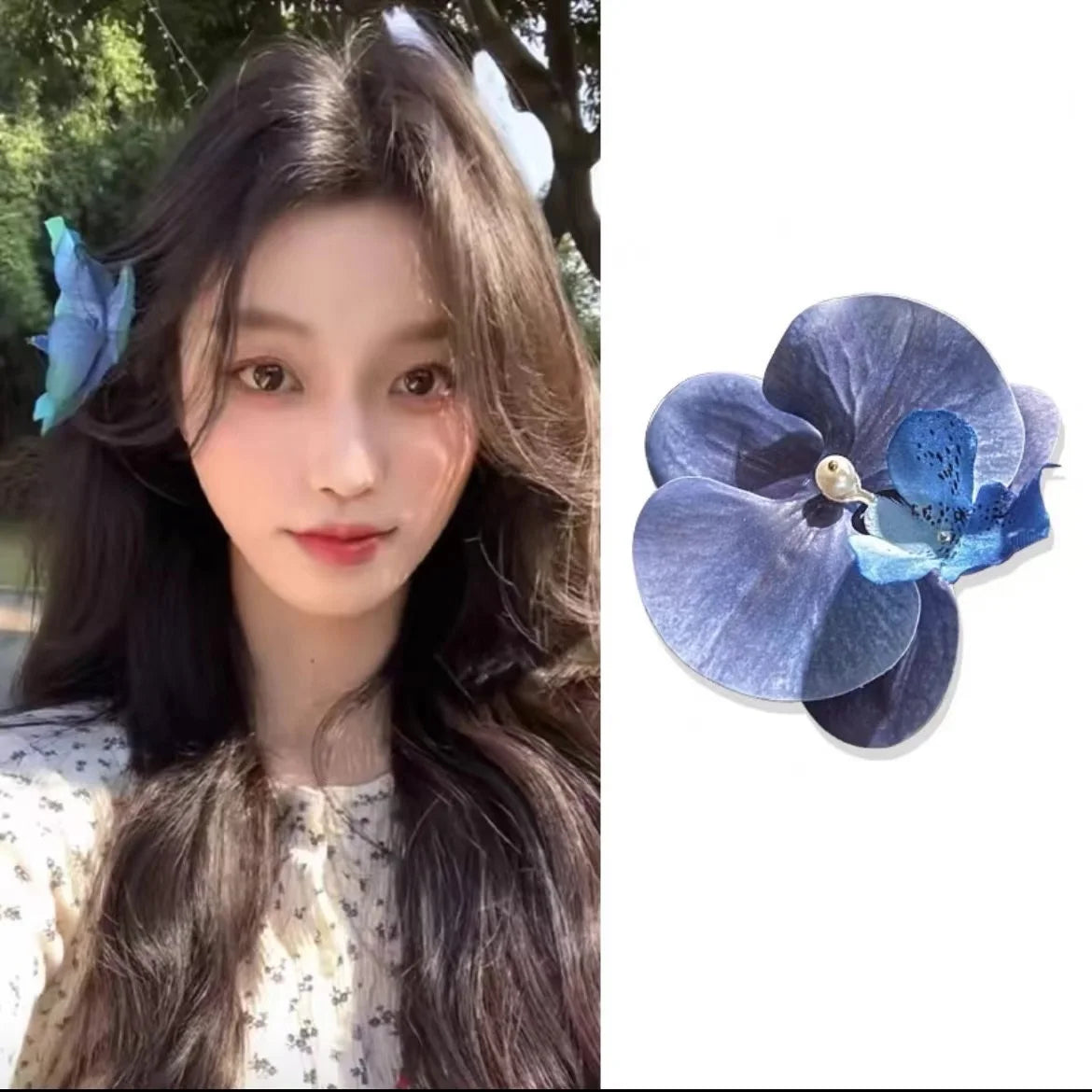 Phalaenopsis Flower Hair Clip – Elegant Floral Barrette for Girls