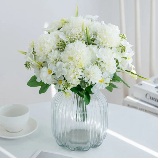 Artificial Silk Chrysanthemum Bouquet – Wedding, Home, Festival & DIY Wall Decorations