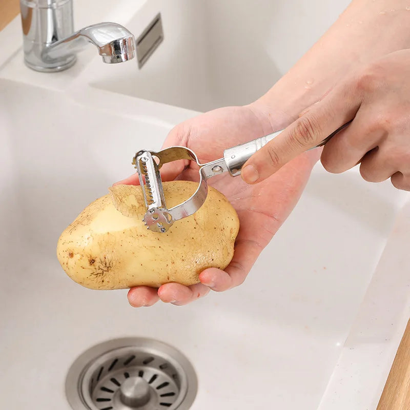 Stainless Steel Vegetable Peeler – High-Quality Julienne Grater for Potatoes, Cucumbers, Carrots, Fruits & More.