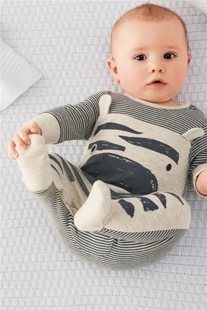 Baby Boy Romper — Long Sleeve One-Piece with Cap, Spring/Autumn Infant Jumpsuit