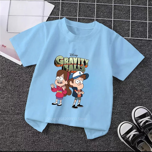 Newest Gravity Falls Kids' Tops - Adorable Cartoon Prints, Luxuriously Soft Material, Ideal for Children's Birthday Celebrations