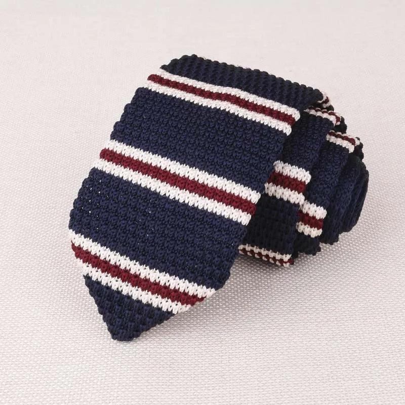Fashion Knitted Ties for Men & Women – Casual Solid/Striped Narrow Necktie for Business, Wedding, and Daily Wear