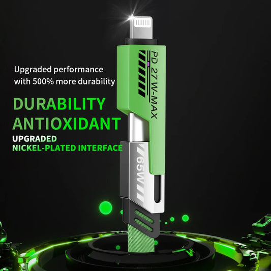 4-in-1 65W USB-C Charging Cable with Cable Management