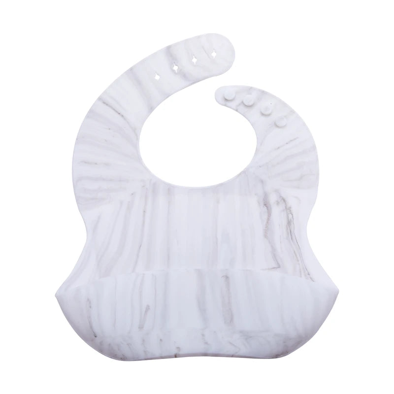 Baby Silicone Bib – Waterproof, Soft, Adjustable Feeding Bib for Toddlers, Boys & Girls