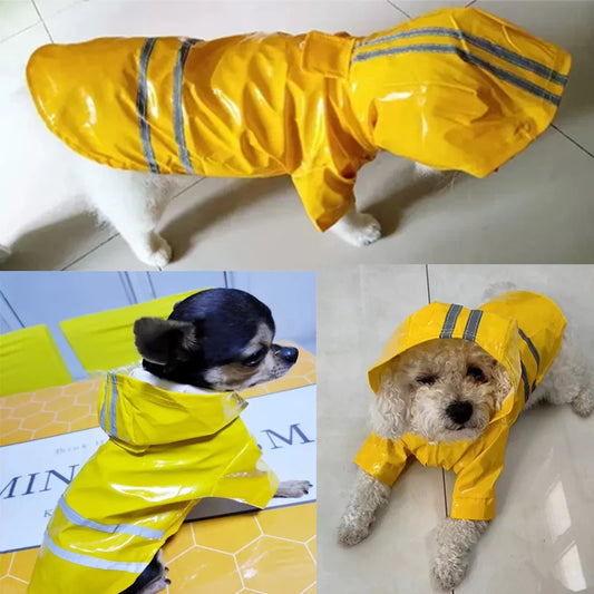 Waterproof Reflective Dog Raincoat – Poncho for Small & Medium Dogs