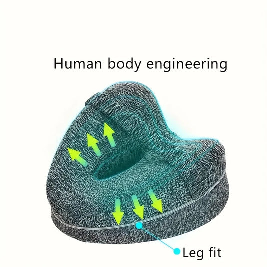 Highly Comfortable Ergonomic Memory Foam Leg Pillow Designed for Side Sleepers