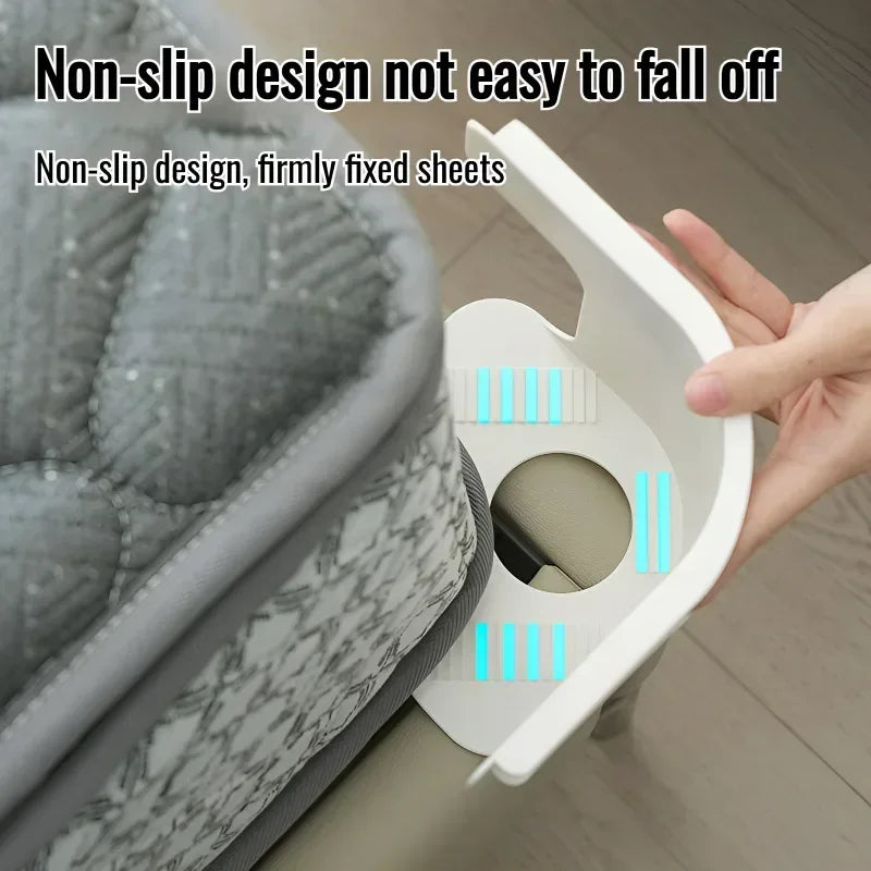 Pcs Bed Sheet Holder with Lock Strips – Heavy Duty Corner Fasteners to Keep Sheets Tight
