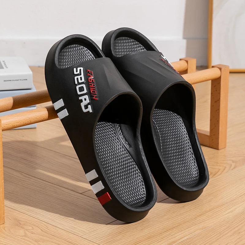 Men’s Summer Slippers – Soft Sole, Non-Slip Sport Style Sandals for Indoor, Outdoor, Beach & Home Use (Couple Wear)