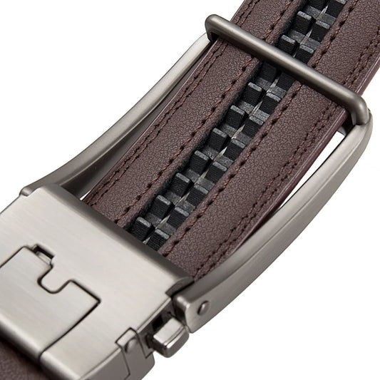 Luxury Men's Leather Belt – Business Styles Look( with pin buckle-Automatic and Adjustable for sleek and versatile look )