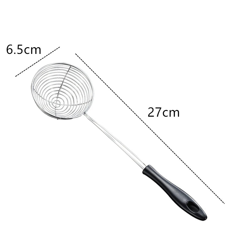 Stainless Steel Mesh Skimmer Spoon – Long Handle Strainer for Hot Pot, Noodles, Oil & Food