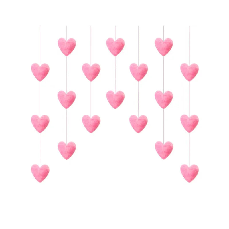Korean Heart-Shaped String Curtain – Door Hanging Partition for Girls' Room Decor