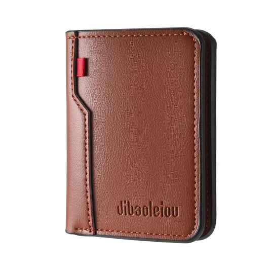 1Pc Ultra-Thin PU Leather Credit Card Holder — Mini Soft Vertical Men’s Wallet