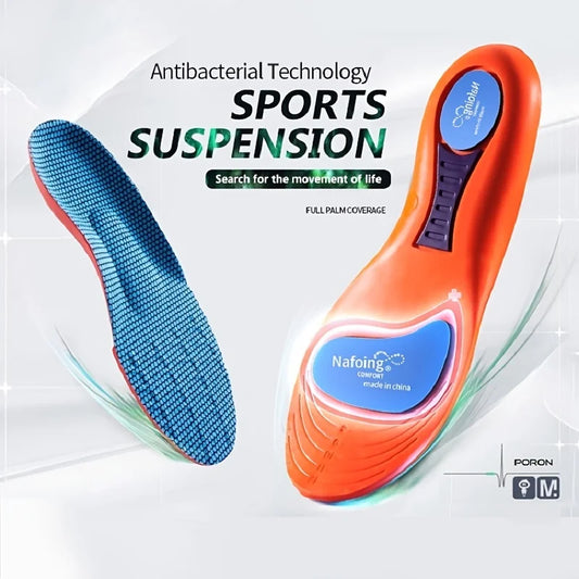 1 Pair Breathable Deodorant Sports Insoles – Shock-Absorbing & Running Support