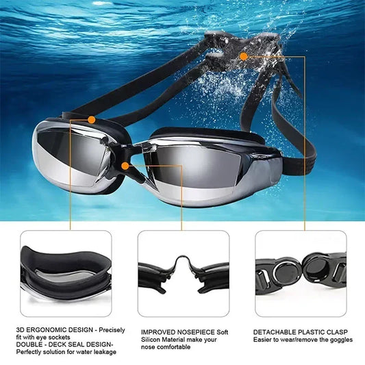 Adult Myopia Swimming Goggles – Anti-Fog & Waterproof