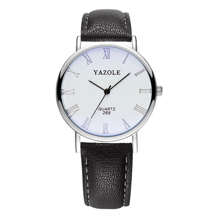 Men’s Quartz Watch Top Brand Fashion Casual Leather Strap Business Wristwatch Reloj Hombre Kol Saati
