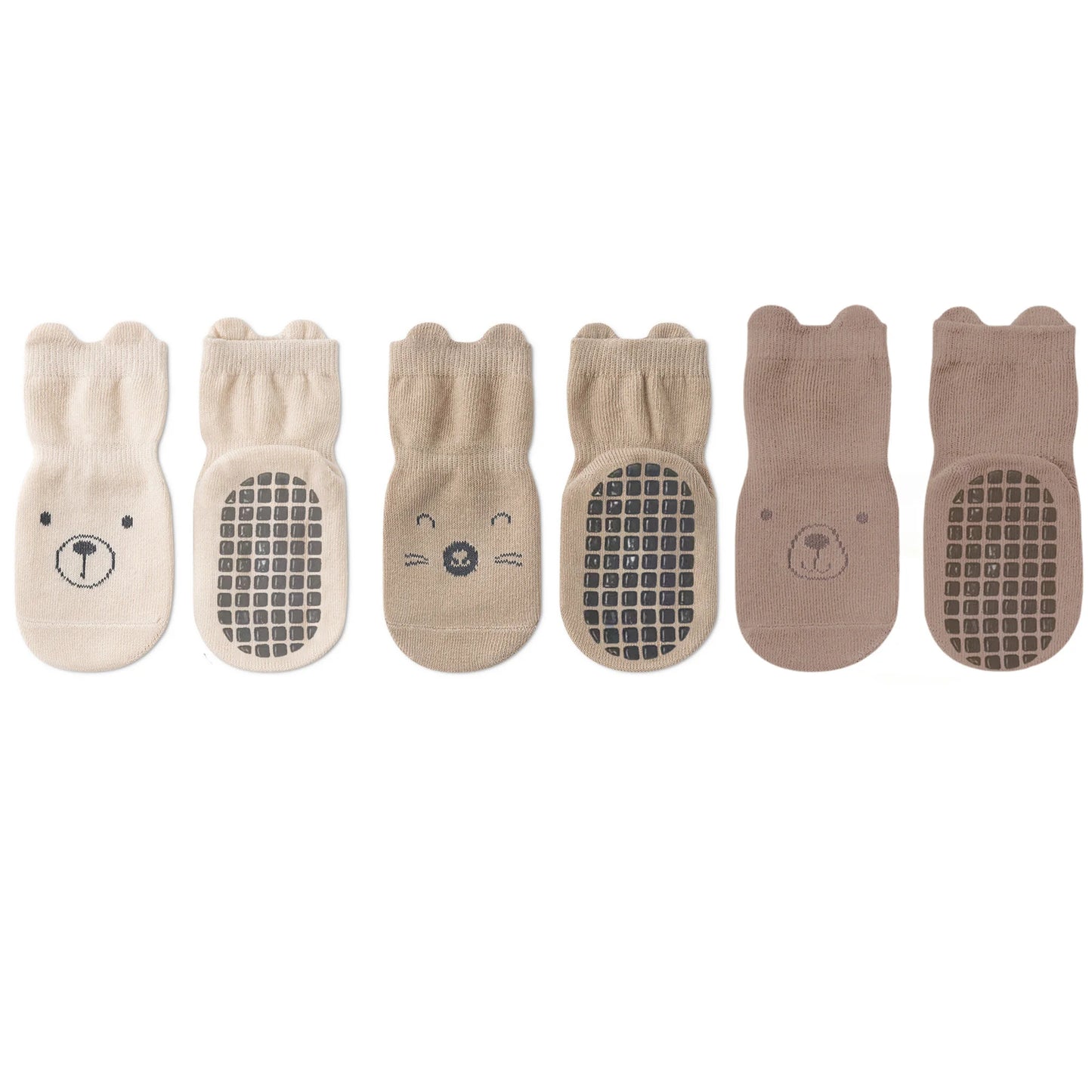 3 Pairs Cartoon Baby Anti-Slip Socks