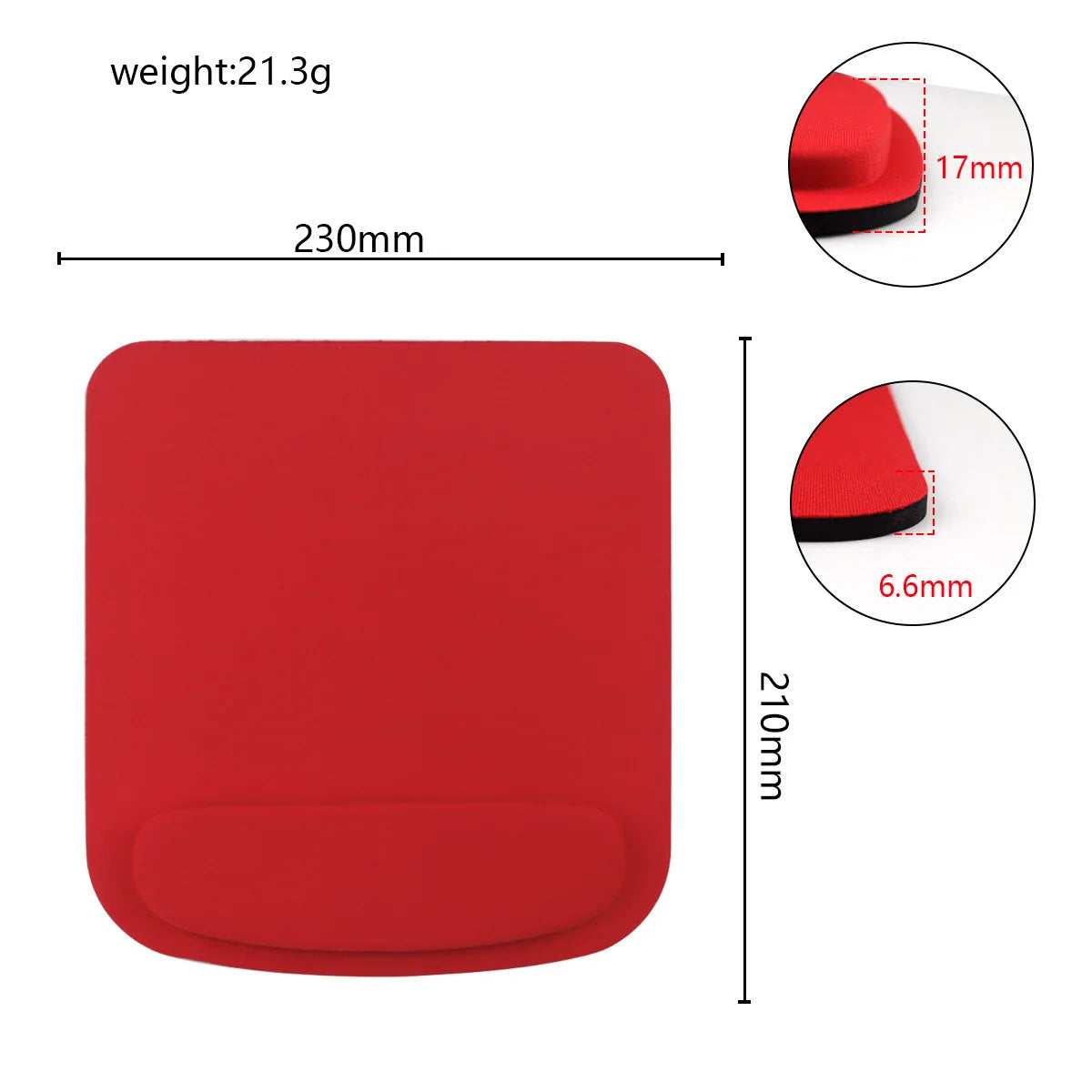 Computer Gaming Mouse Pad – Ergonomic Wrist Rest, EVA Material, Solid Color, Comfortable Desk Mat for Office & Home