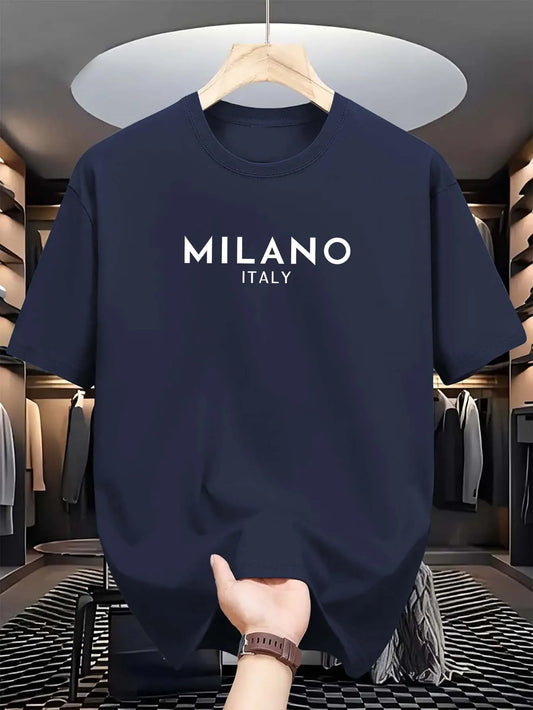 MILANO ITALY Cotton T-Shirt – Loose Fit, Casual & Stylish