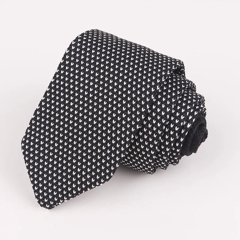 Fashion Knitted Ties for Men & Women – Casual Solid/Striped Narrow Necktie for Business, Wedding, and Daily Wear
