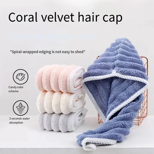 Dry Hair Cap for Women – Thick, Super Absorbent Quick-Dry Towel Headscarf
