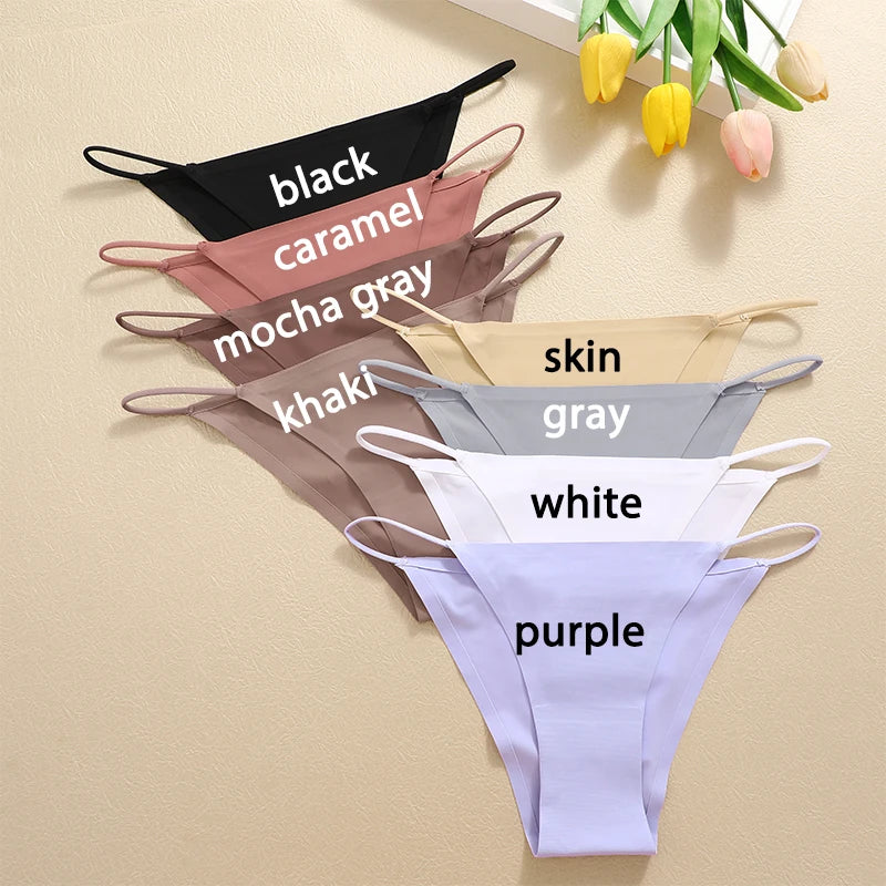 Women's Seamless T-Back Panties – Breathable, Low-Waist, Sexy & Comfy Lingerie